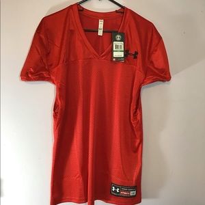 🆕NWT Under Armour Heat Gear Red Shirt/Mesh - LG